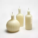 "Bottles set of 3 Cream" - Candles in white by Jessie Green