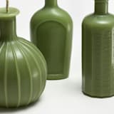 "Bottles set of 3 Sage" - Candles in green by Jessie Green
