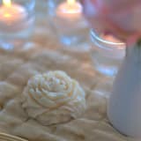"Wax Peony Candle (Ivory)" - Candles in natural by LiveYoung Candle Co.
