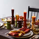 "Josee Pillar Set of 3 Terra Cotta" - Candles in orange by Jessie Green