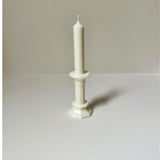 "White Candle On Stand" - Candles in white by Over By The Moon