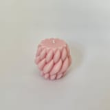 "Pink Thick Woven Candle" - Candles in pink by Over By The Moon