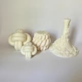 "White Thick Woven Candle" - Candles in white by Over By The Moon