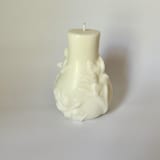 "White Butterfly And Flower Candle" - Candles in white by Over By The Moon