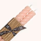 "10" Rope Tapers (pair) Blush" - Candles in orange by Jessie Green