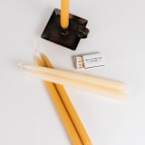 "The 11 Inch Hand-Dipped Taper Candle in Ivory" - Candles in white by Millstream Home