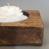"Champagne Flower Box Candle (Brown)" - Candles in brown by LiveYoung Candle Co.