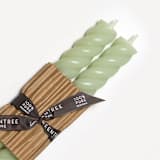 "10" Rope Tapers (pair) Celadon" - Candles in green by Jessie Green