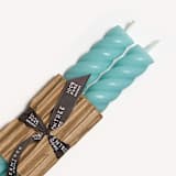 "10" Rope Tapers (pair) Robin's Egg Blue" - Candles in blue by Jessie Green