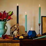 "10" Rope Tapers (pair) Robin's Egg Blue" - Candles in blue by Jessie Green