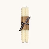 "10" Rope Tapers (pair) Cream" - Candles in white by Jessie Green