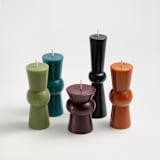 "Josee Pillar Set of 3 Turquoise" - Candles in blue by Jessie Green
