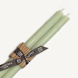 "12" Bamboo Tapers (pair) Celadon" - Candles in green by Jessie Green