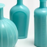 "Bottles set of 3 Robin's Egg Blue" - Candles in blue by Jessie Green