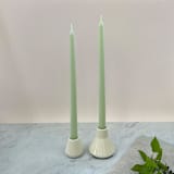 "12" Everyday Tapers (pair) Celadon" - Candles in green by Jessie Green