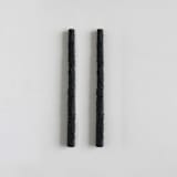 "SET OF 2 - FLORA TAPERS // CHARCOAL" - Candles in black by borrowed BLU