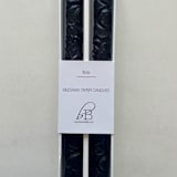"SET OF 2 - FLORA TAPERS // CHARCOAL" - Candles in black by borrowed BLU