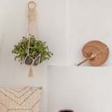 "Paradisio Amber Woven Fan Small" - Fans in green by Suzanne Seick
