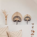 "Paradisio Black Ombre Woven Fan Small" - Fans in gray by Suzanne Seick