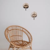 "Paradisio Black Ombre Woven Fan Small" - Fans in gray by Suzanne Seick