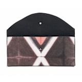 "Tisa Black Pink Cotton Shibori Hand Crafted Zero Waste Pouch" - Bridal Clutches and Purses in black by Anjali Purohit
