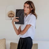 "Rattan Clutch in Black" - Bridal Clutches and Purses in black by Suzanne Seick