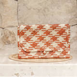 "Patterned Clay Plaid Motif Rattan Clutches" - Bridal Clutches and Purses in red by Suzanne Seick