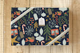 "retro christmas - navy" - Wrapping Paper in festive navy by Stacy Cooke - Front