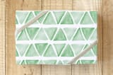 "Watercolor Triangles" - Wrapping Paper in mint green by Jen Owens - Front