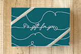 "A gift to you" - Wrapping Paper in Teal  by Johanna Phillips Huuva - Front
