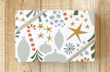 "retro christmas - ice" - Wrapping Paper in Ice grey by Stacy Cooke - Front
