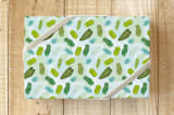 "Painterly Strokes" - Wrapping Paper in Evergreen by Makewells - Front