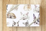 "Wrapped in Frenchies" - Wrapping Paper in Fawn by Lauren Rogoff - Front