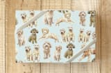 "Doodles of doodles" - Wrapping Paper in Robin's egg blue by Lauren Rogoff - Front
