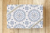 "Chantilly Wrap" - Wrapping Paper in Cobalt by Amber Barkley - Front