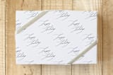"holiday handwriting" - Wrapping Paper in classic ivory by rose lindo - Front