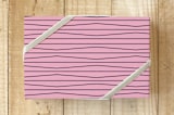 "Holiday Stylish Organic Stripes" - Wrapping Paper in Sassy Pink by Michelle Locklear - Front