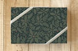 "Brushed Florals" - Wrapping Paper in Dark Green by Jen Owens - Front
