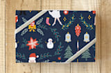 "The Nutcracker Christmas" - Wrapping Paper in Midnight Blue by Sudevi Sen - Front
