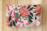 "Native Botanicals" - Wrapping Paper in Millenial Pink by Christina Cesario - Front