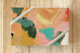 "Painterly Petals" - Wrapping Paper in Red Petal by sue prue - Front