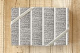 "Textured Stripes" - Wrapping Paper in nocturne brown by Leanne Friedberg - Front