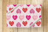 "Little Sweethearts" - Wrapping Paper in Pink Sugar by Zhay Smith - Front