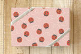 "Flying Ladybug Gift Wrap" - Wrapping Paper in Apricot by Amber Barkley - Front