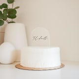 ""'Til Death" Arch Acrylic Cake Topper - Black Ink" - Cake Toppers in clear by Toaste