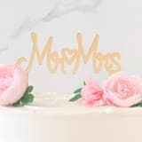 "Mr & Mrs Cake Topper, Gold" - Cake Toppers in gold by Em and Me Studio