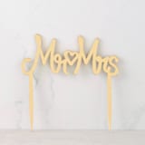 "Mr & Mrs Cake Topper, Gold" - Cake Toppers in gold by Em and Me Studio