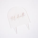 ""'Til Death" Arch Clear Acrylic Cake Topper - Blush Ink" - Cake Toppers in clear by Toaste