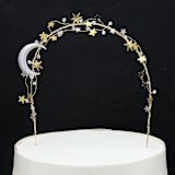 "Celestial Moon and Stars Arch" - Cake Toppers in gold by BE something new