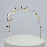 "Celestial Moon and Stars Arch" - Cake Toppers in gold by BE something new